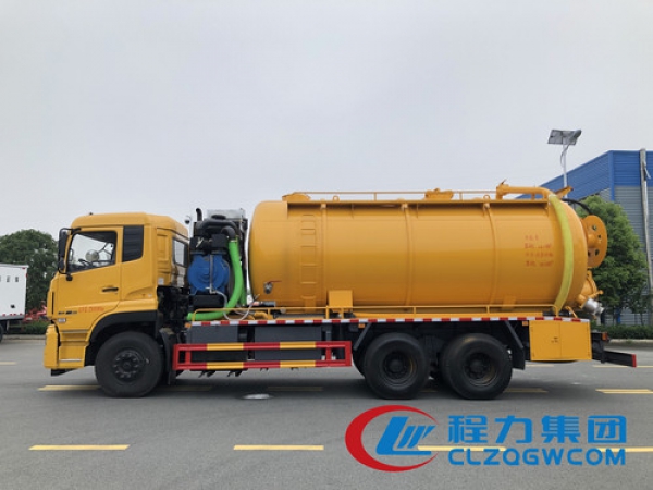 國六東風天龍21方清洗吸污車